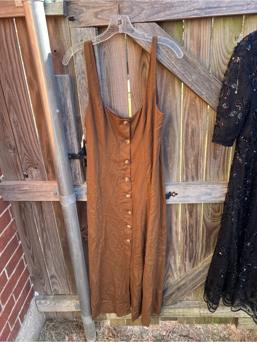 👗Tularosa Casual Brown Button-Front  Dress